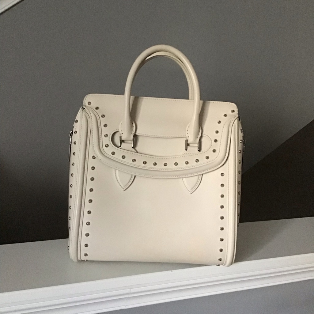 Rare Authentic Alexander Mcqueen Large Leather Bag